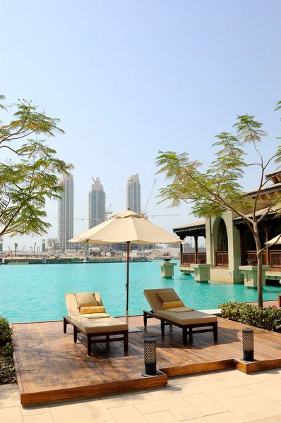 Erholungsgebiet im Hotel in Dubai — Stockfoto