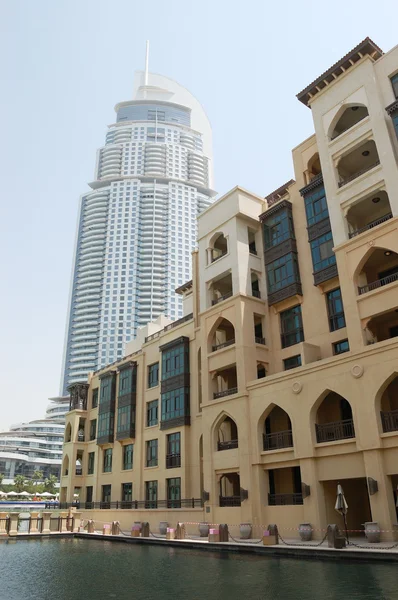 Budynki hoteli w dubai downtown, Zjednoczone Emiraty Arabskie — Zdjęcie stockowe