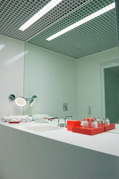 stock image Bathroom in ultra modern hotel