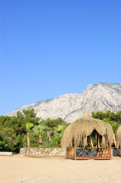 Hütte am Strand, Antalya, Türkei — Stockfoto
