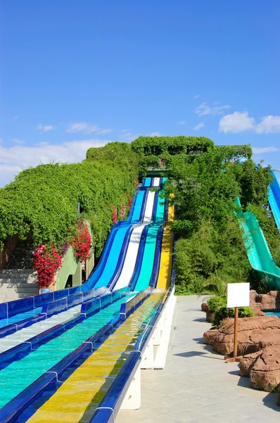 Aqua park water attractions — Stock Photo, Image
