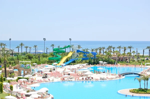 A Hotel rekreációs terület, antalya, Törökország — Stock Fotó