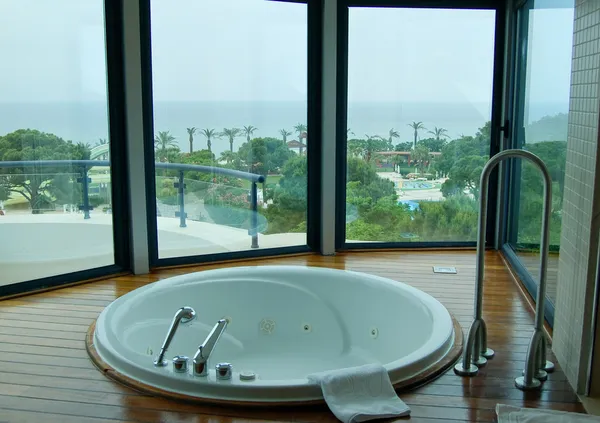 Jacuzzi with a view on Mediterranean Sea — Stock Photo, Image