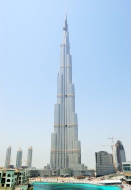 Construction of Burj Dubai skyscraper clipart