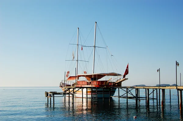 Yacht al molo — Foto Stock