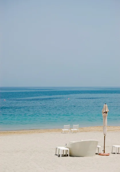 Spiaggia di hotel di lusso, Fujeirah, Emirati Arabi Uniti — Foto Stock