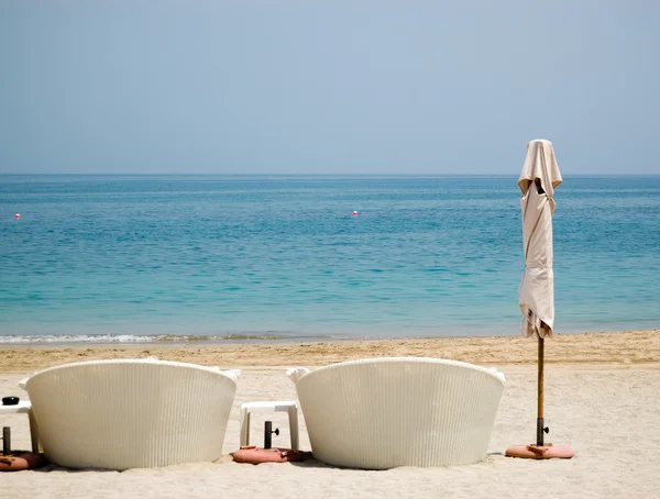 Spiaggia di hotel di lusso, Fujeirah, Emirati Arabi Uniti — Foto Stock
