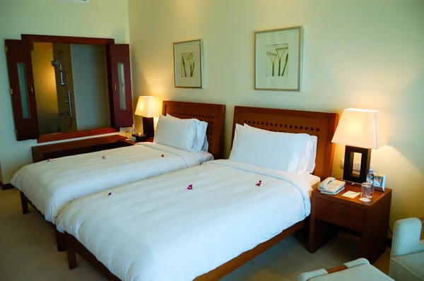 在豪华的酒店，迪拜，阿联酋的公寓 — 图库照片