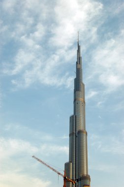 Construction of Burj Dubai skyscraper clipart