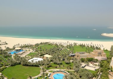 Beach at luxury hotel, Dubai, United Arab Emirat clipart