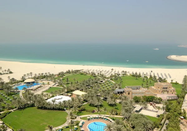 Beach at luxury hotel, Dubai, United Arab Emirat — Stock Photo, Image