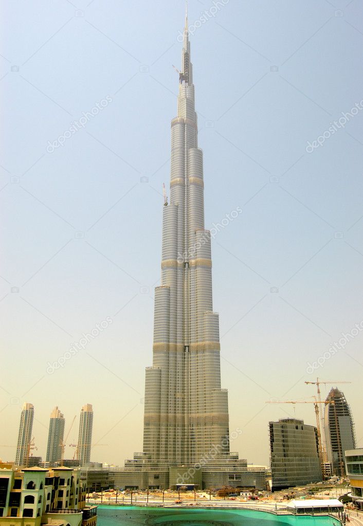 The Burj Khalifa Burj Dubai In Sunset Stock Editorial