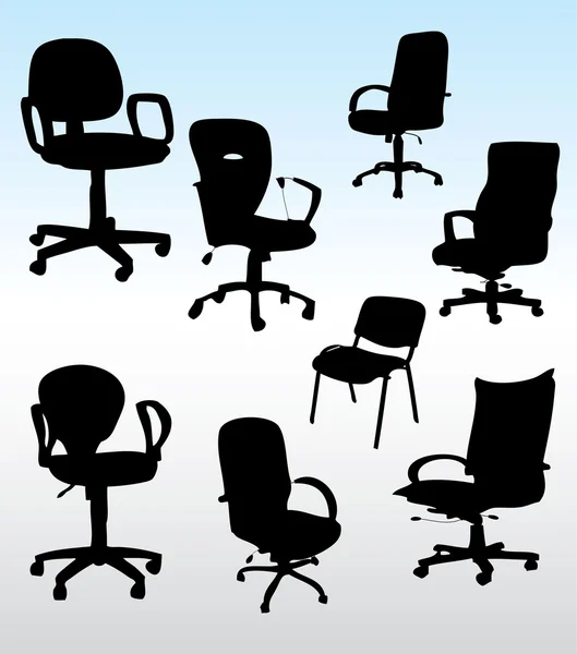 办公室扶手椅模式组成 — 图库矢量图片