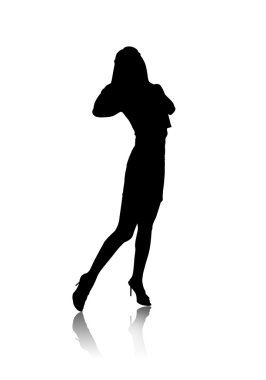 Erotic silhouette clipart