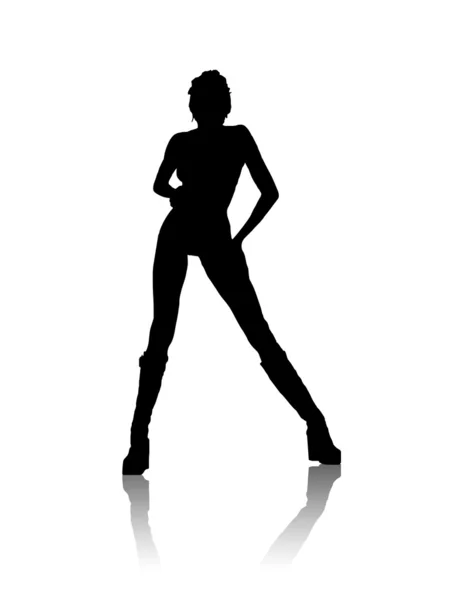 Black girl silhouette — Stock Photo, Image