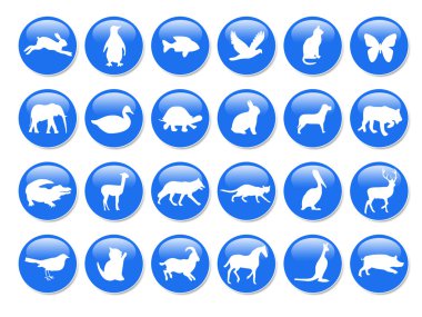 Blue icons. clipart