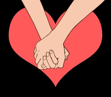 Sign of strong love clipart