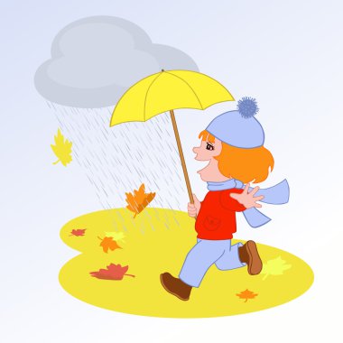 Autumn rain clipart