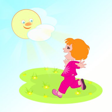 Spring walk clipart