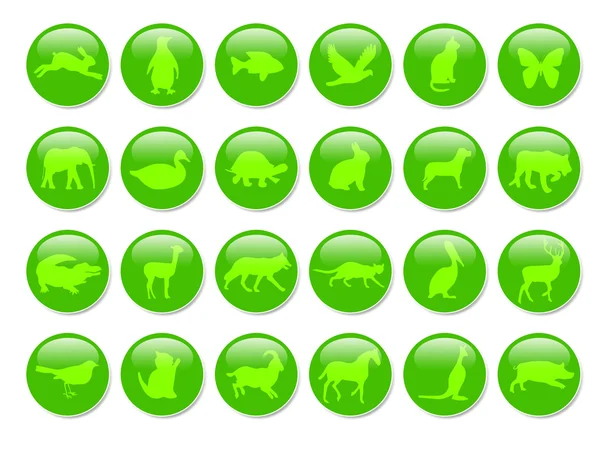 Зелені іконки — стокове фото