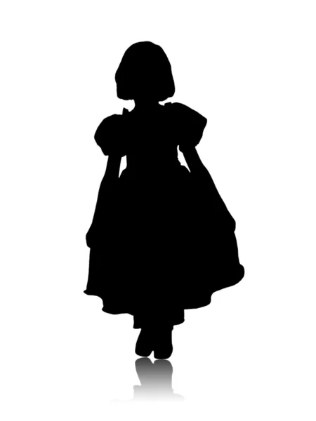 Kleine Mädchensilhouette — Stockfoto