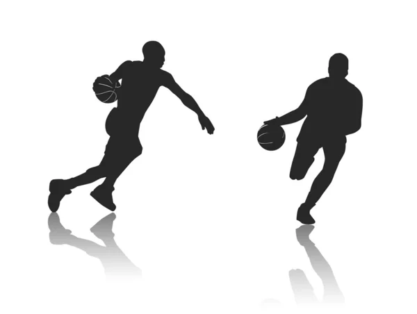 농구를 하는 두 남자 — 스톡 사진