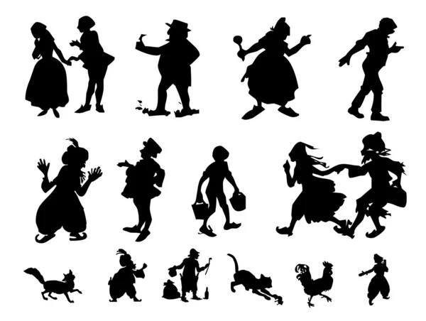 Fun silhouettes — Stock Photo, Image