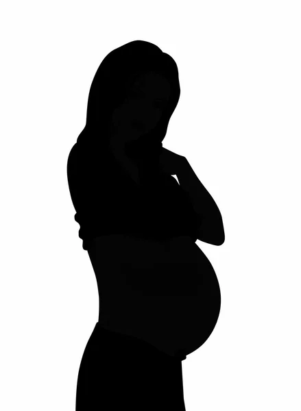 Silueta embarazada —  Fotos de Stock