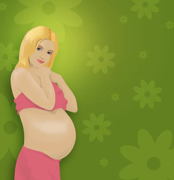 Loira grávida — Fotografia de Stock
