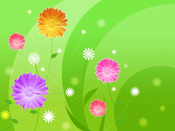 Beautiful wallpaper with flowers — Stock Photo, Image