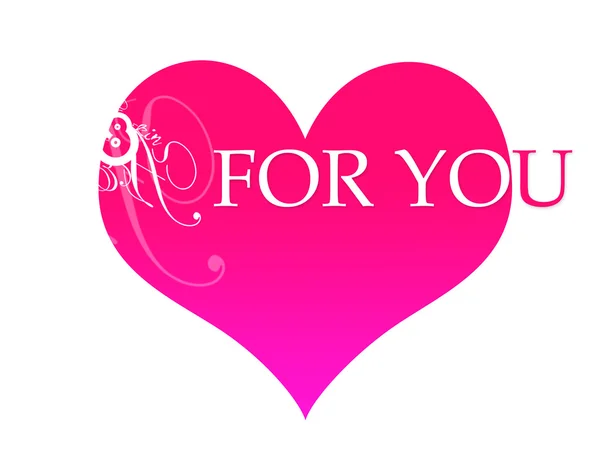 Coração rosa para você — Fotografia de Stock