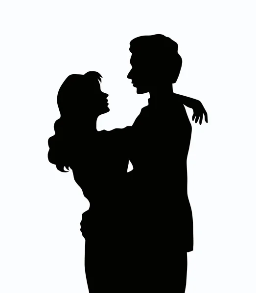 Couple silhouette — Stock Photo, Image
