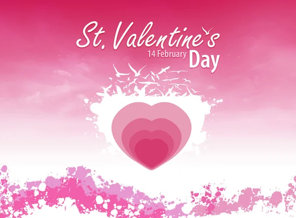 Cartão de amor rosa — Fotografia de Stock