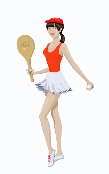Menina jogador de tênis — Fotografia de Stock