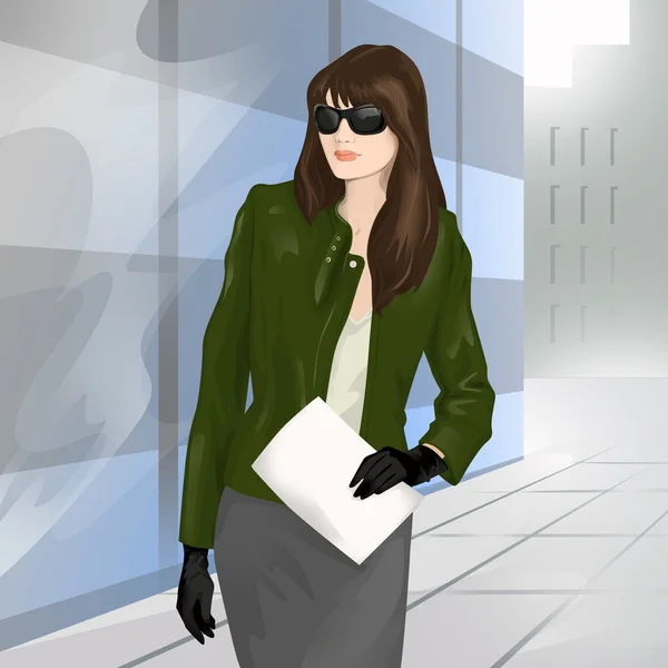 Businesswoman on the street — Stock Photo, Image