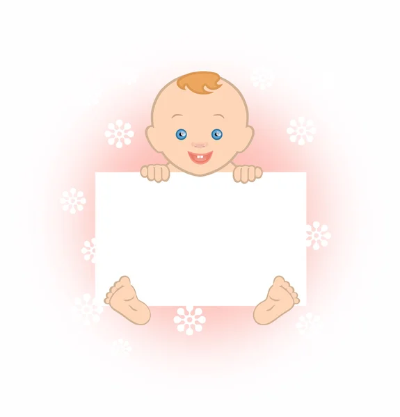 Feliz bebê com prancheta — Fotografia de Stock