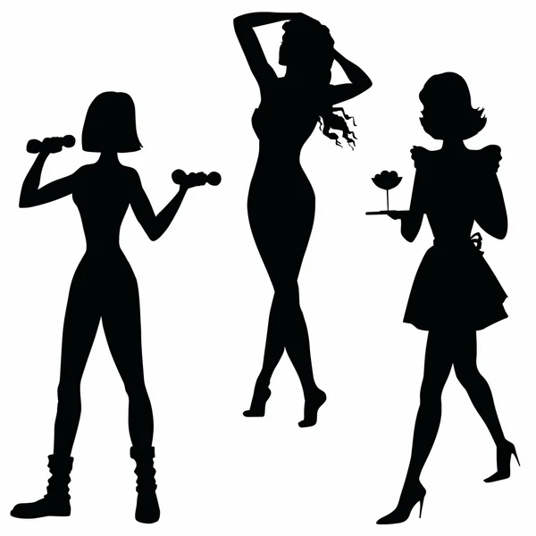 Три девушки — стоковое фото