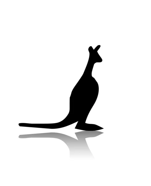 Sílhueta canguru — Fotografia de Stock