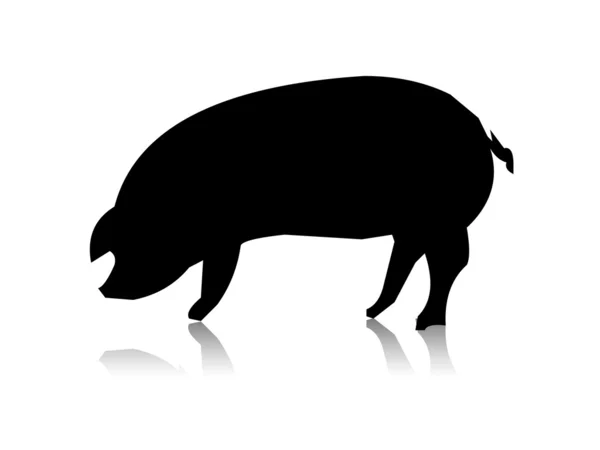 stock image Pig silhouette