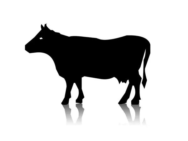 Silhueta da vaca — Fotografia de Stock