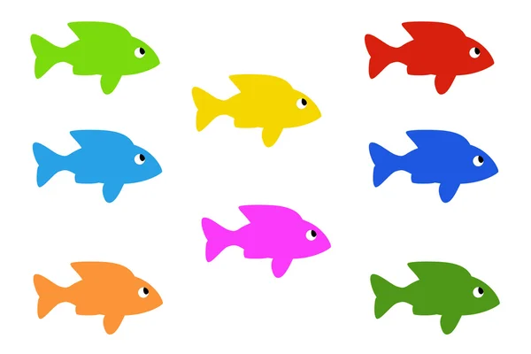 Ikony ryb — Zdjęcie stockowe
