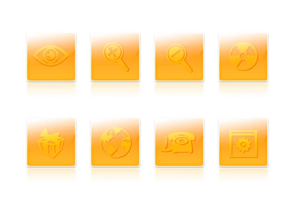 Yellow business icons — Stock Photo, Image