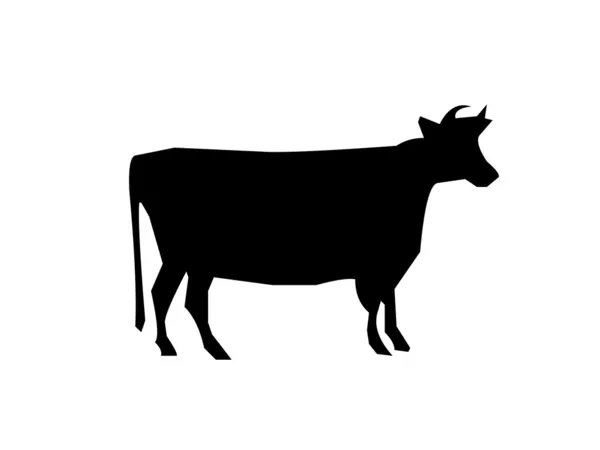Silhouette de vache Images De Stock Libres De Droits