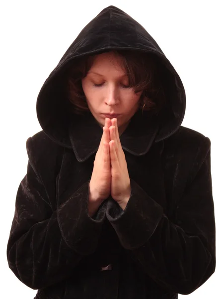 Kobieta modli się. — Zdjęcie stockowe