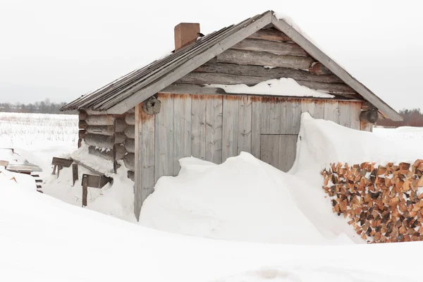 Snow-covered house. — Stock Photo, Image
