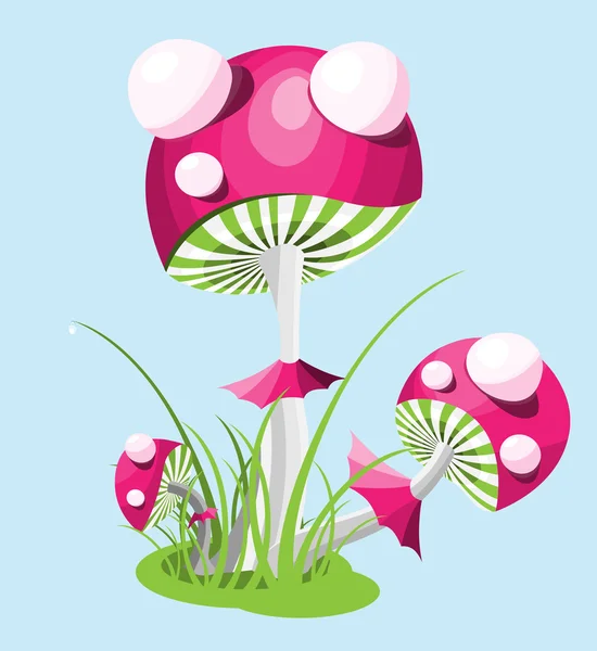 Mushrooms_of_ Muhamor — Stock Vector