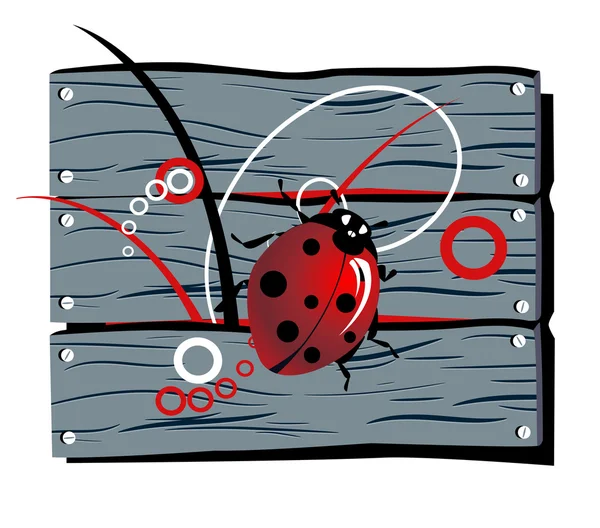 Clôture dame-scarabée — Image vectorielle