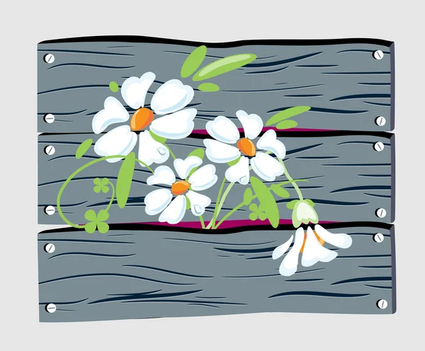 Заборные цветы — стоковый вектор