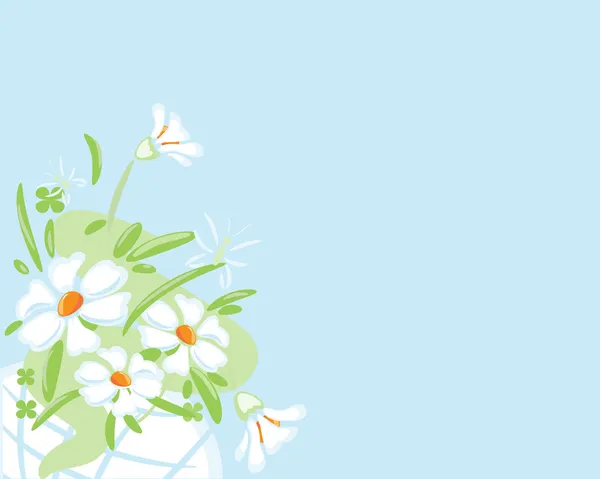 Blumen Hintergrund Strauß — Stockvektor