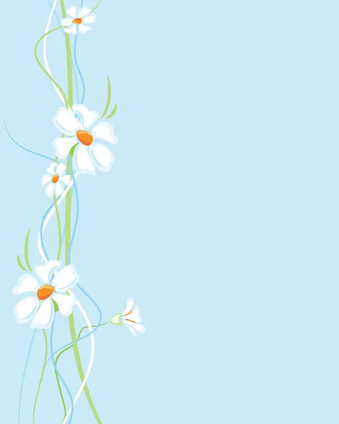 鲜花背景垂直 — 图库矢量图片